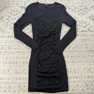 Express Black Ruched Sweater Dress